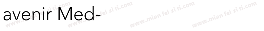 avenir Med字体转换